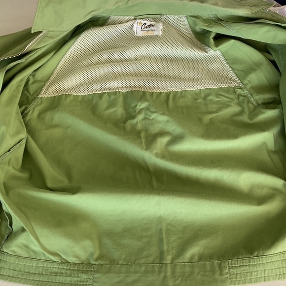 Vintage Cortina windbreaker jacket medium green 60s 70s Rockabilly - Picture 12 of 12